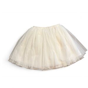 White tulle Ballerina tutu skirt with elastic waist fits size 18 months - 3t